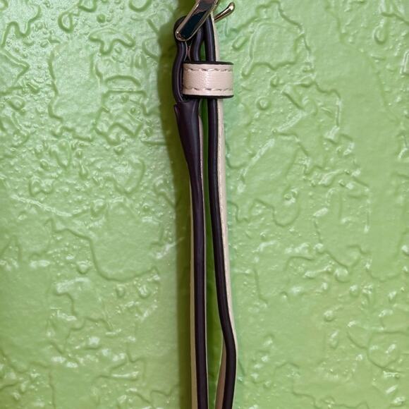 Kate Spade Off White Leather Gold Hardware Adjustable Bag Strap Replacement - Picture 5 of 8
